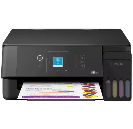 Epson EcoTank L3361 daugiafunkcis A4 spausdintuvas su „Wi-Fi“, „AirPrint“, LCD ekranu ir rašalo talpykla, kurioje rašalo yra tiek, kad pakaks iki 3 metų – 2