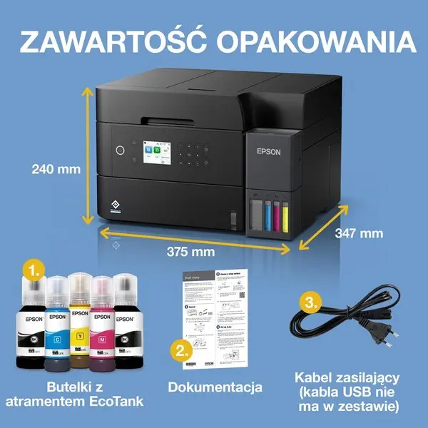 Epson EcoTank L6370 daugiafunkcis A4 spausdintuvas su „Wi-Fi“, ADT, dvipusio spausdinimo, skenavimo, kopijavimo funkcijomis ir „AirPrint“ rašalo talpykla, kurioje rašalo yra tiek, kad pakaks iki 3 metų – 6