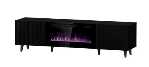 RTV spintelė PAFOS EF su elektriniu židiniu 180x42x49 juoda matinė