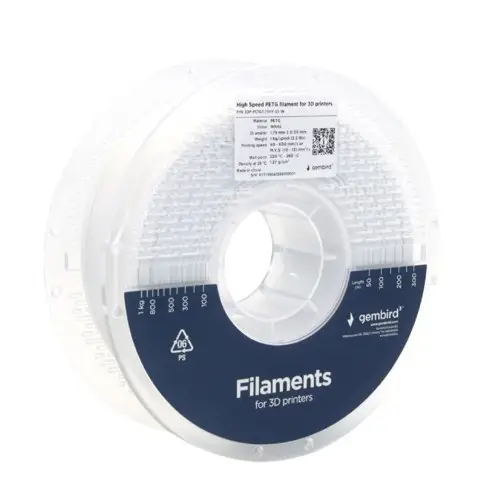 GEMBIRD High Speed PETG filament white 1.75 mm 1 kg – 2