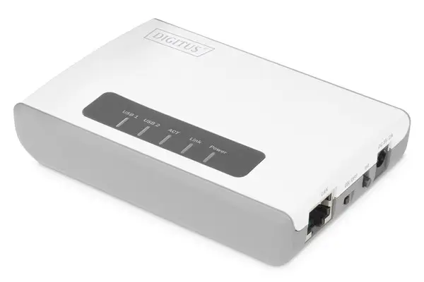 DIGITUS 2-Port USB 2.0 Wireless Multifunction Network Server 300 Mbps – 4