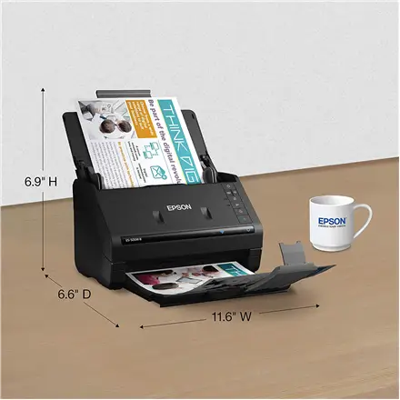 EPSON WorkForce ES-500W II Document scanner Contact Image Sensor CIS Duplex 600x600dpi 35ppm ADF 100sheets 4000scans/d USB Wi-Fi – 8