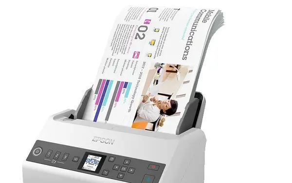Epson WorkForce DS-730N išnaudokite visas susietos darbo vietos galimybes, naudodamiesi šiuo nebrangiu ir labai efektyviu autonominiu tinklo skaitytuvu – 3