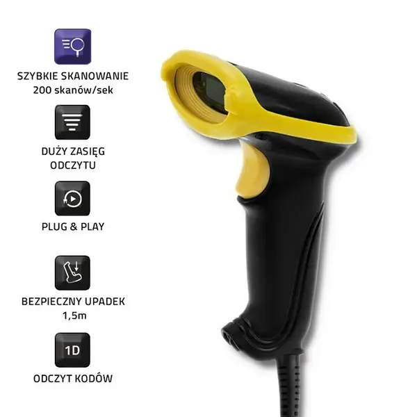 QOLTEC 50860 Barcode reader 1D USB – 8