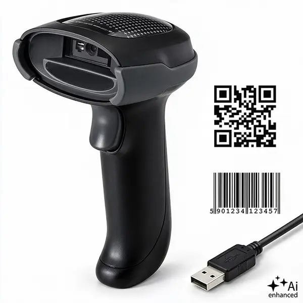 Wireless barcode scanner 1D 2D scanner stand USB – 9