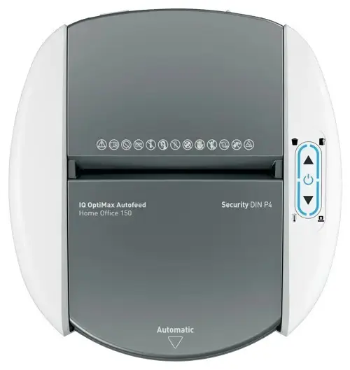 Leitz IQ Optimax AutoFeed 150 80380000 popieriaus smulkintuvas, P4, 150 lapų, 15 l talpos šiukšliadėžė – 8