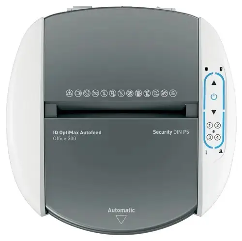 Popieriaus smulkintuvas Leitz 80410000 IQ Optimax AutoFeed 300, P5, 300 lapų, 25 l talpos šiukšliadėžė – 8