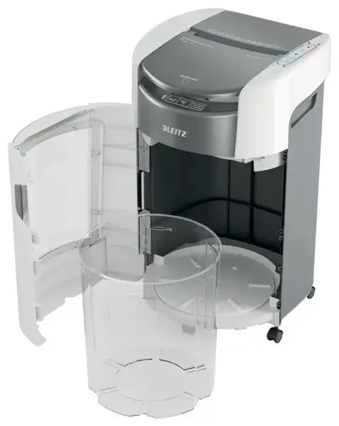 Popieriaus smulkintuvas Leitz 80410000 IQ Optimax AutoFeed 300, P5, 300 lapų, 25 l talpos šiukšliadėžė – 10