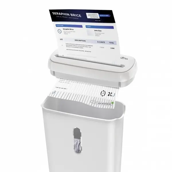 WHITE SHREDDER MT223 dokumentų ir kreditinių kortelių smulkintuvas – 9