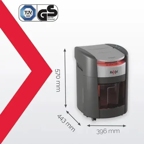 Dokumentų smulkintuvas Rexel ShredMax AutoFeed+ 150X, P4, 150 lapų, 15 l talpos šiukšliadėžė – 3