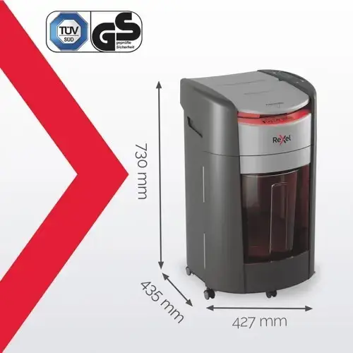 Dokumentų smulkintuvas Rexel ShredMax AutoFeed+ 300M, P5, 300 lapų, 25 l talpos šiukšliadėžė – 6