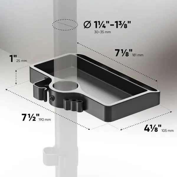 DESK MOUNT ACC ORGANIZER/BLACK A35-B ONKRON – 4