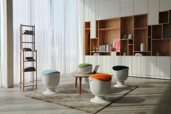 Up Up Seul ergonominė balansinė kėdė Juoda, D42 Žalias audinys – 3