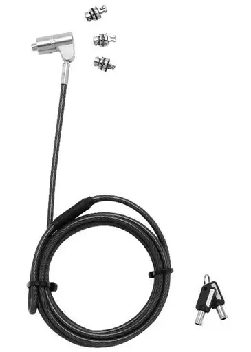 DICOTA Universal Security Cable Lock 3 Exchangeable heads fits all slots keyed