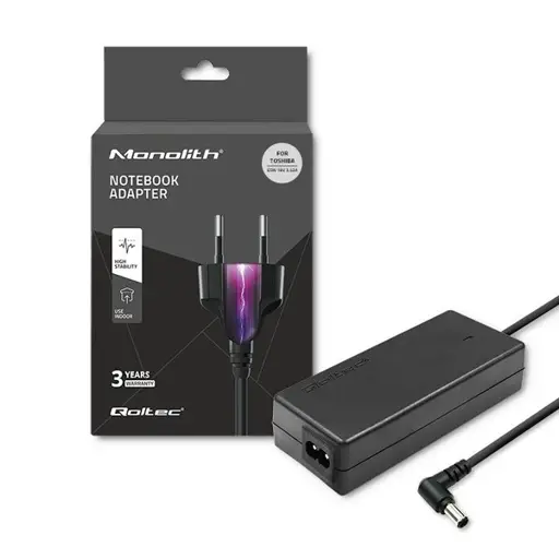 Qoltec 50073.65W maitinimo adapteris / inverteris Vidaus Juoda