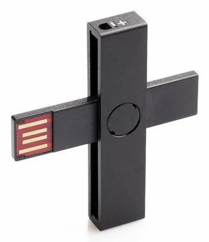 +ID Smart Card Reader black, BLISTER