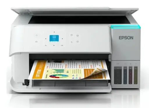 Epson EcoTank L4366 Baltas A4 daugiafunkcis spausdintuvas su „Wi-Fi“, skenavimo, kopijavimo, dvipusio spausdinimo funkcijomis ir „AirPrint“ rašalo talpykla, kurioje rašalo yra tiek, kad pakaks iki 3 metų