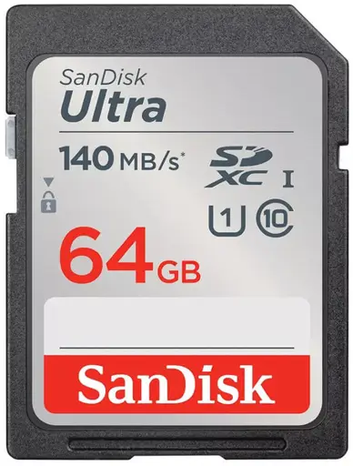 SANDISK Ultra 64GB SDXC Memory Card 140MB/s