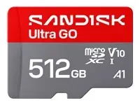 SANDISK Ultra GO microSDHC UHS-I Card 512GB MicroSD 190MB/s Read Full HD video