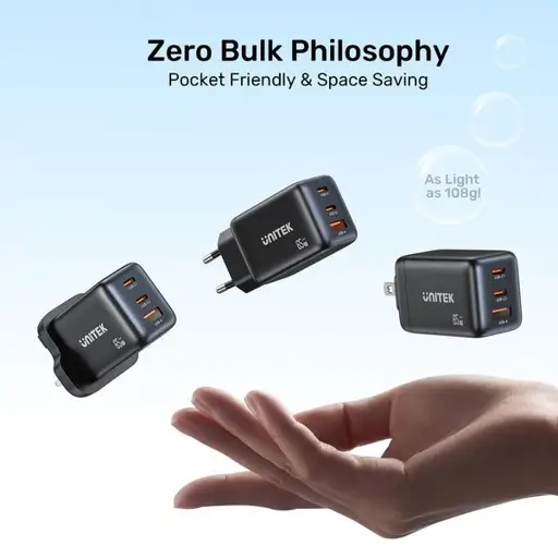 UNITEK P1130ABK01-EU mobiliojo įrenginio kroviklis Universalus Juoda AC Spartusis įkrovimas Vidaus