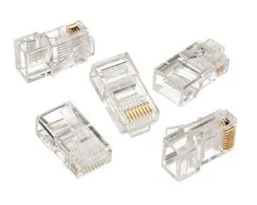 Modular plug 8P8C for solid LAN cable CAT5, UTP, 10 pcs. per bag