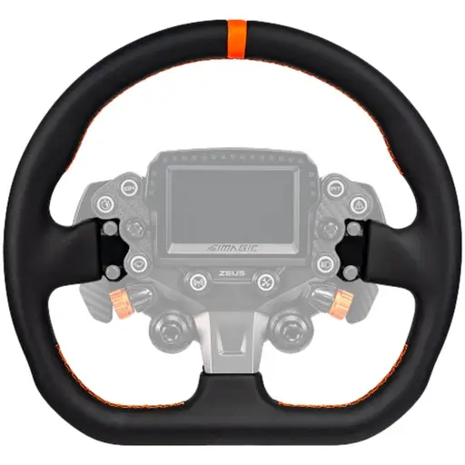 SIMAGIC ZS-320CD (Suede), 320 mm D-shape, flat-bottom for legroom, all-rounder
