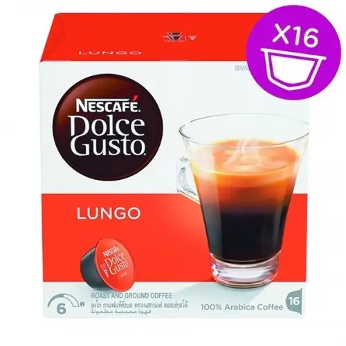 Nescafe Dolce Gusto Lungo Kava, 16 kapsulių dėžutėje