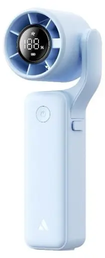 AECOOLY Halo 04 ICING sulankstomas nešiojamas rankinis ventiliatorius su vėsinimo plokštele, baltas