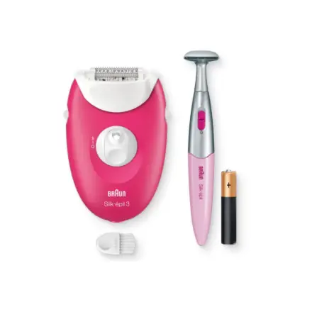 Braun Silk-épil 3 SE3-202 Epilator, White/Pink