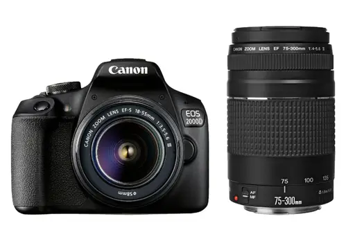 Canon EOS 2000D + EF-S 18-55mm III + EF 75-300mm III