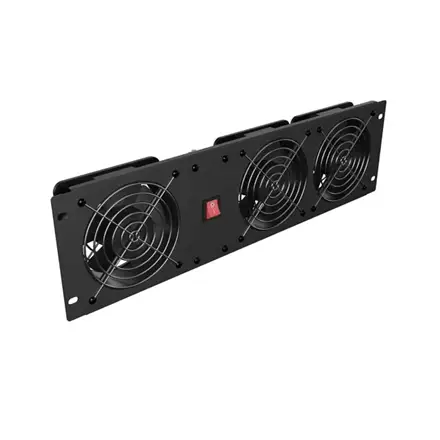 Lanberg Vertical Ventilation Panel 19" 3U for Rack three Fans 230V