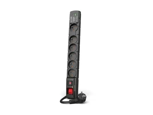 SURGE PROTECTOR ACAR S6 USB A+C 5M 6X FRENCH PD