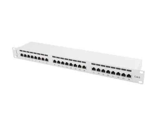 LANBERG PPS6-1024-S Patch Panel 24 port 1U cat. 6 shielded grey