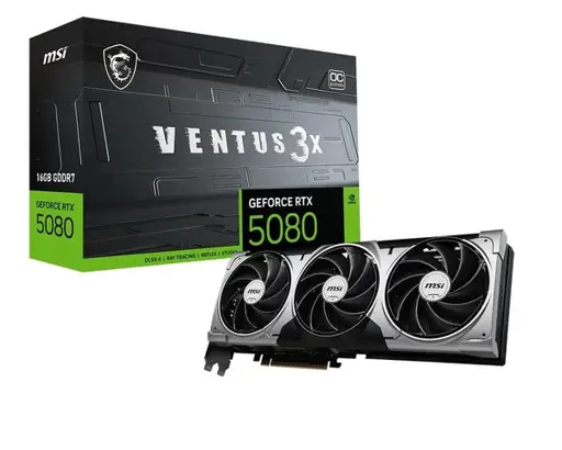 Vaizdo plokštė MSI RTX 5080 16G VENTUS 3X OC BLACK