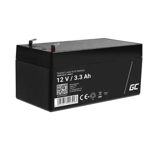 GREEN CELL Battery AGM 12V 3.3 Ah
