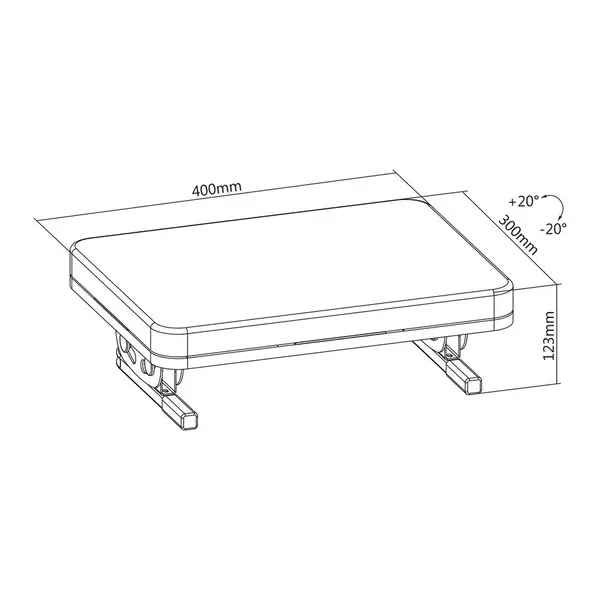 "Maclean" ergonominė atrama kojoms, kojų atrama, tolygiai reguliuojamas kampas, nuimama pagalvėlė, MC-460 – 5