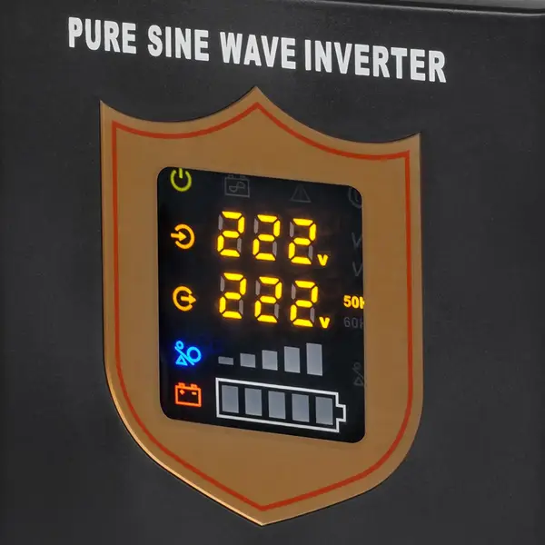 Avarinis maitinimo šaltinis „KEMOT PROsinus-1000“ – keitiklis su grynu sinusiniu signalu ir įkrovimo funkcija, 12 V, 230 V, 1000 VA/700 W – juodos spalvos – 5