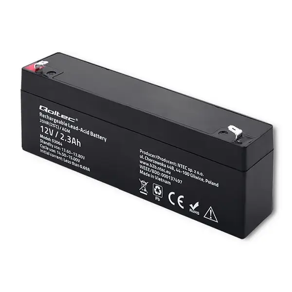QOLTEC 53064 AGM battery 12V 2.3Ah max. 34.5A – 8