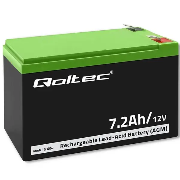 QOLTEC 53062 AGM battery 12V 7.2Ah max 108A – 2