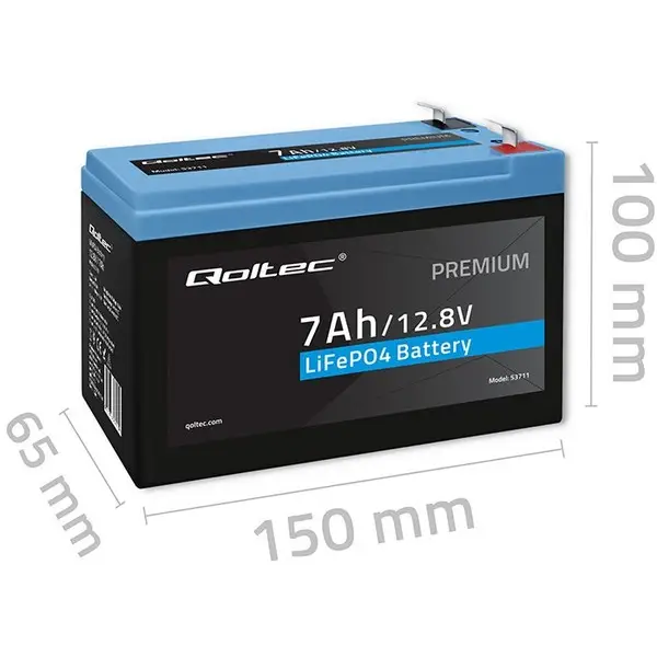 LiFePO4 battery 12.8V 7Ah,89.6Wh,BMS – 7