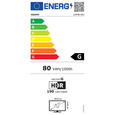 Xiaomi TV S Pro Mini LED 55" 2026 4K UHD (3840x2160) – 6