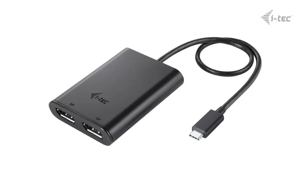 I-TEC USB-C Dual 4K/60Hz single 8K/30Hz DP Video Adapter 2x DP Port – 5