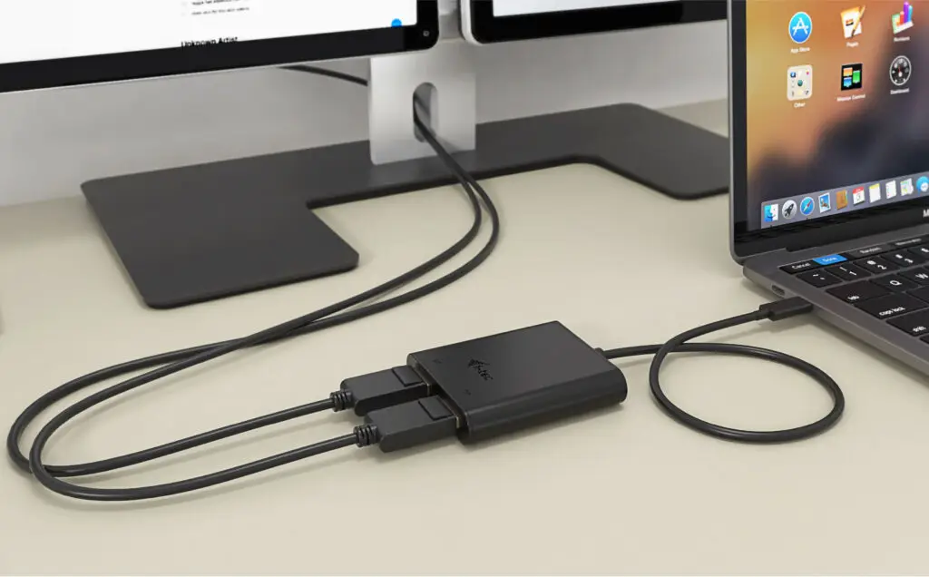 I-TEC USB-C Dual 4K/60Hz single 8K/30Hz DP Video Adapter 2x DP Port – 9
