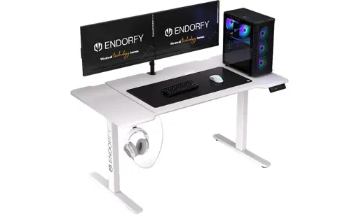 Biurko Endorfy Biurko Endorfy Atlas L Electric Czarne 150 cmx78 cm + Uchwyt na monitor Atlas Single