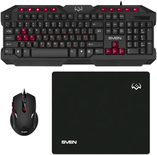 Gaming combo keyboard+mouse+pad GS-9200 (114 keys,, 8 add. keys, 800-2400DPI, 5+1keys)