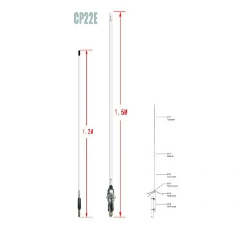 VHF Bazinė 6.5dB alium.antena 2x5/8 – 2