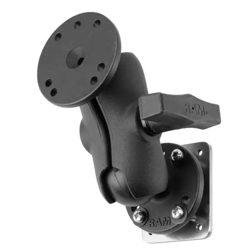 UNPKD. RAM SHORT DOUBLE BALL MOUNT W/ BACKING PLATE AND HARDWARE