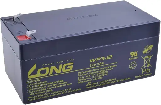 LONG 12V 3AH LEAD-ACID BATTERY F1 (WP3-12)