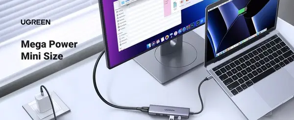 Ugreen 20956A sąsajos šakotuvas C tipo USB 5000 Mbit/ai Sidabras – 5