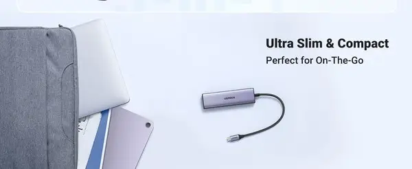 Ugreen 20956A sąsajos šakotuvas C tipo USB 5000 Mbit/ai Sidabras – 9
